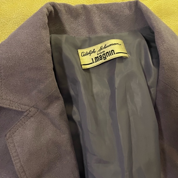 Vintage lilac suede women’s pant suit - Picture 3 of 6